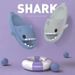 2024 Men EVA Shark Sandals Women Outdoor Beach Thick Soled Slippers Adult Non-slip Summer Slides Couple Cute Solid Color_vogvips.com