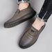 Euro Step 100% Genuine Leather Soft Sole Slip-On Casual For Men New Breathable Driving Shoes_vogvips.com