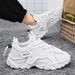 Summer New Breathable Mesh Fashion Versatile Thick Sole Little White Sports Casual Dad Shoes Men's_vogvips.com