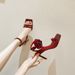 In Stock KL01 2026 New Square Flower Open Toe Strap High Heels Versatile Summer French Style Sandals For Women_vogvips.com