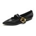 Flat Single Shoes Women's Pointed French Word With Shallow Mouth Mary Jane Shoes Large Size Women's Shoes_vogvips.com