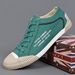 Men's Low‑Top Lace‑Up Canvas Sneakers, Breathable Youth‑Style Classic Versatile Trendy Comfort Casual Walking Shoes For Daily Wear_vogvips.com