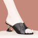 Trendy Rhinestone French-style Sandals For Women, Summer Outdoor Fashion, Color-blocked Peep-toe High-heeled Slip-ons,_vogvips.com
