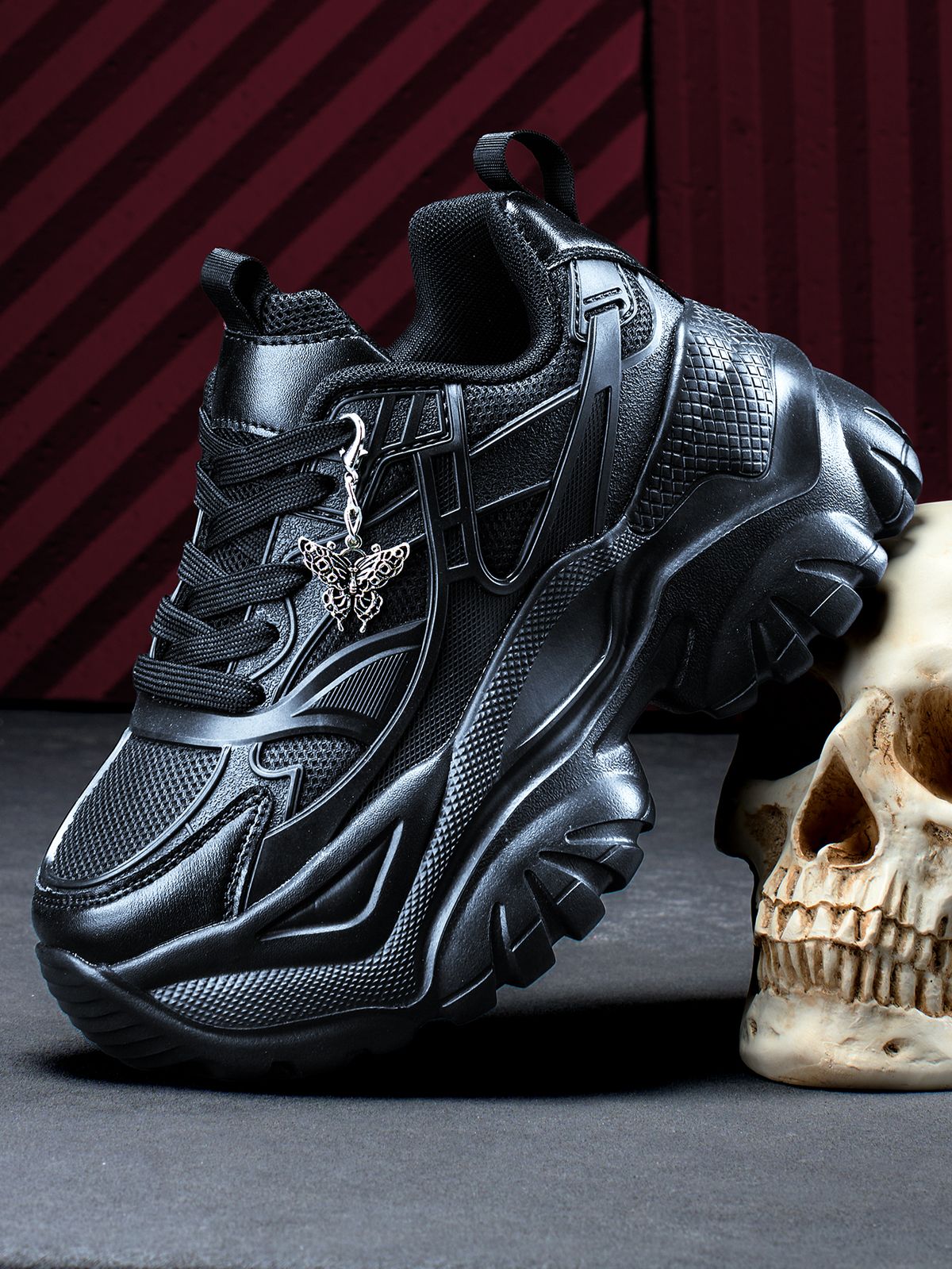 Women's 2026 New Dark Y2K Style Thick-Soled 7cm Height-Increasing Vulcanized Shoes, High Sweet-Cool Subculture Trend,_vogvips.com