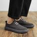 New casual shoes men's suede frosted leather lightweight breathable soft sole lace-up work shoes_vogvips.com