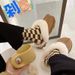 2025 Winter New Fur-Lined Qiansongyi Same Style Star Slippers Outdoor Wear Thickened Warm Non-Slip_vogvips.com
