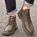New Leather Spring Men's Shoes High-top Men's Heightening Tooling Martin Boots_vogvips.com