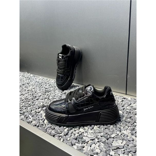 Trendy Brand Shiny Dad Shoes For Men, 2025 Spring New Model, Comfortable Soft Sole, Newan Style, Light Luxury,_vogvips.com
