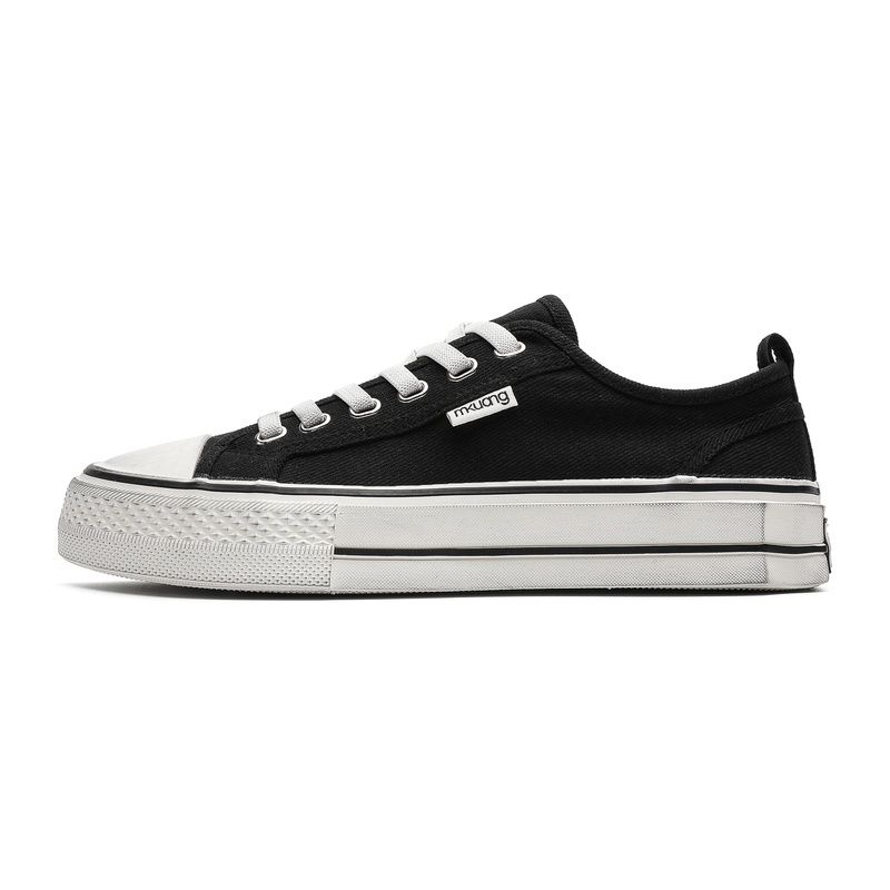 Outdoor Men's Casual Simple Sports Canvas Shoes Daily Wear Male Sneakers Handmade Anti Slip Vulcanize Footwear Trainers_vogvips.com