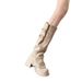 Stacked Long Two-Way Wear Women's 2025 Autumn Winter New Style Height-Increasing Tube Detachable Heel Thick Sole Riding_vogvips.com