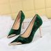 3739-20 Style Banquet Women's Xishi Suede Flower Embossed Metal Pointed High Heels Single Shoes_vogvips.com