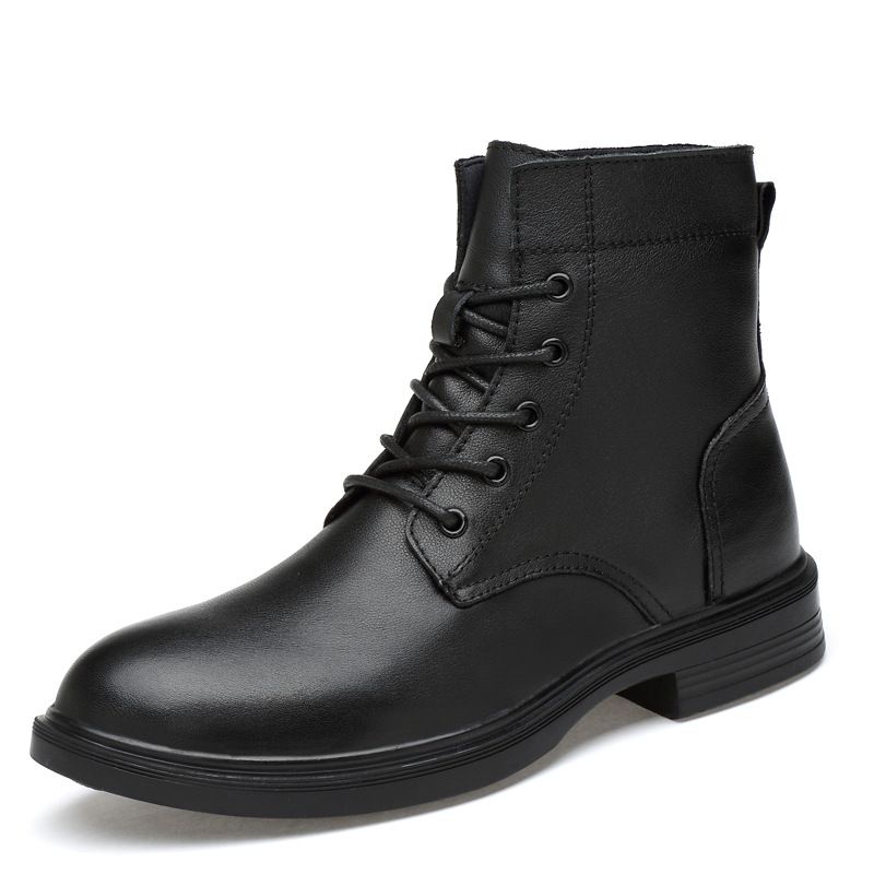 Fleece Men's Boots, High-top Top Martin Boots Men's Boots Outer Tooling Men's Shoes Size_vogvips.com