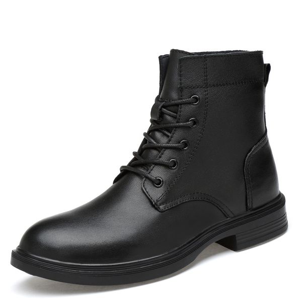 Fleece Men's Boots, High-top Top Martin Boots Men's Boots Outer Tooling Men's Shoes Size_vogvips.com