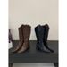 V-Mouth Rivet Pointed Toe Western Cowboy Over-The-Knee Heel Long Women High Tube Knight Boots_vogvips.com