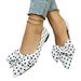 New Foreign Trade Bowknot Polka Dot Shallow Single For Women, Cross-border Mary Jane Ballet Flats, All-season Boat Shoes_vogvips.com