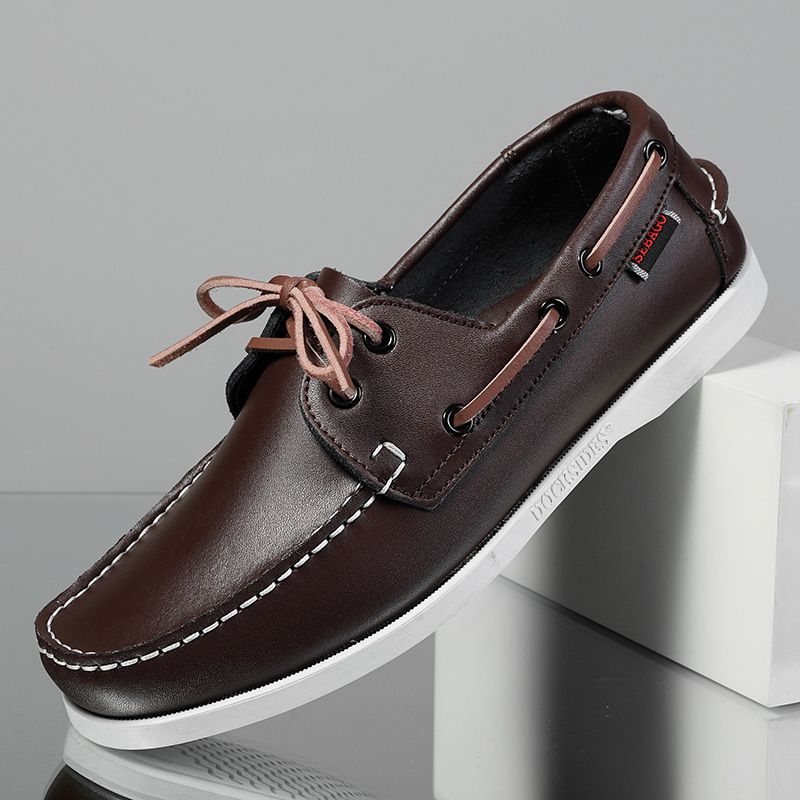 Men's Shoes Casual Versatile Men's Shoes, Plus Size Sailboat Style, Trendy Driving Shoes, Casual Shoes, Leather Shoes_vogvips.com