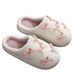 Women's Cozy Bow Slip-On House Slippers With Non-Slip Sole For Indoor Comfort And Warmth Girly Cute Warm Home Fur Slippers_vogvips.com