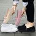 Women's Casual Shoes Women's Shoes Soft Sole Comfortable Mother Shoes Flying Woven Breathable Mesh Shoes One Pedal Women's Single Shoes_vogvips.com