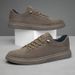 Low-top Round Head Lace-up Men's Shoes Cow Two-layer Leather Board Shoes British Casual Sports Shoes_vogvips.com