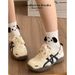 Women's Shoes Genuine Leather Platform Platform Shoes With Hidden Heel Lift, Women's Autumn/winter New Style, Sporty Casual Sneakers._vogvips.com