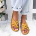 2025 Summer New Slippers, Casual Slope Heels, Toe Sandals, Solid Color, Large Size Women's Shoes_vogvips.com