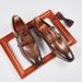 Pointed Toe 2024 New British Style Double Buckle Monk Men's Business Formal Shoes Genuine Leather Office_vogvips.com