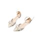Pointed-toe Single-strap Shoes, Korean Style, New Summer Versatile Chunky Heel Fairy-style Embroidered Mid-heel Sandals_vogvips.com