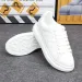 Designer Embossed Platform Lace Up Chunky Thick Soled White Sneakers New Korean Version Style Flat Casual Sports Shoes_vogvips.com