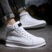European Warm Series 2025 Sprig Me's Casual High-top Marti Korea Style British Fashio Tredy Leather Boots Versatile Studet Seakers_vogvips.com