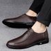 Business Formal Casual Leather For Men British Style Breathable Soft Sole Top Layer Cowhide Groom Wedding Shoes Trendy_vogvips.com