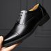 Black Men's Formal Shoes Spring Autumn Social Shoe Male Business Footwear Elegant And Classic Low Price Leather Casual 39 Suit_vogvips.com
