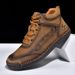 Spring And Autumn Cross-border Hand-sewn Shoes, Soft Loafers, Men's Casual Leather Shoes_vogvips.com