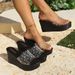 Summer Transparent Wedge Sandals For Women Thick Sole Rhinestone Platform Plus Size Suitable For Outerwear_vogvips.com