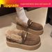 Thick-Soled Furry Loafers For Women 2025 New Winter Slip-On Plush Beanie Cotton Shoes Snow Boots_vogvips.com