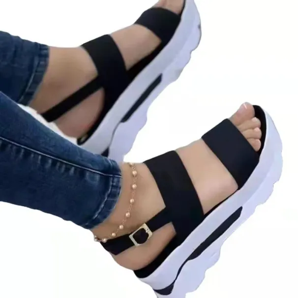 Women's Summer New Woman Low Platform Sandals Heeled Fashion Female Footwear Wedges Shoes_vogvips.com
