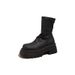 Winter Slim For Women 2025 Spring And Autumn New Square Toe Ruched Thick Sole Long Versatile Slimming Stretch Boots_vogvips.com