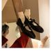 Cowhide Version Spring Versatile Small Leather Shoes Thick Heel Mary Jane Single Shoes Women's Commuter Shoes_vogvips.com