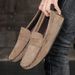 Fashion Lightweight Suede Men Casual Shoes Lazy Shoes Male Breathable Slip-on Mens Driving Shoes Comfortable Loafers Moccasins_vogvips.com