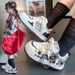 Girls' Casual Skate Shoes – Lightweight & Soft Rubber Sole, Breathable PU Sneakers For Kids (Pink/Black, Low-Top Lace-Up)_vogvips.com