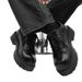 ShoeVault Sexy Black Chunky For Men Thick-Soled Height-Increasing Casual Leather Breathable Mesh Derby Shoes_vogvips.com