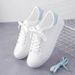 2024 New Women Sneakers Fashion Breathble Vulcanized Pu Leather Platform White Lace Up Casual Shoes Zapatos Mujer_vogvips.com