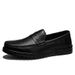 Four Seasons Business Casual Leather For Men Slip-On Lazy Flat Driving Single Hand-Stitched Handmade Cowhide Men's Shoes_vogvips.com