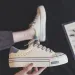 Thick Soled Round Toe Dissoed Sole Canvas Wheat Ear Slack Casual Fashion Comfortable Breathable Board Shoes_vogvips.com