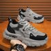 Spring Men's Shoes Breathable Leather Sports Sneakers Men's Trendy Versatile Thick-Soled Casual Dad Shoes_vogvips.com