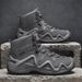 Large Size 46 Martin Boots Men's High-Top Hiking Non-Slip Height-Increasing Camouflage Outdoor Training Tactical Shoes_vogvips.com