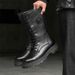 Retro Tooling Boots Long Tube Thick Sole Heightening Martin Boots Thermal Locomotive Knight Boots Men's Boots_vogvips.com