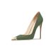 Black Suede With Metal Toe Cap, Versatile Low-cut High-heeled For Women, 2026 New Model, Thin Heel, Pointed Toe, Sexy_vogvips.com