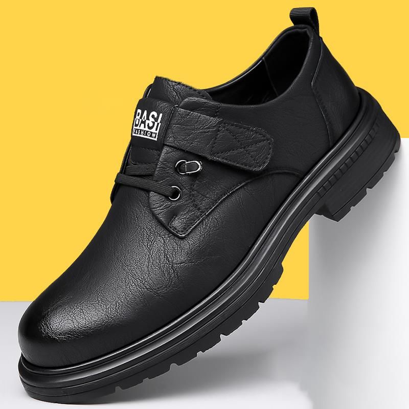 Casual Leather Fashion Trend Versatile Men's Soft Sole Breathable Light Luxury Simple Comfortable Business Work Shoes_vogvips.com