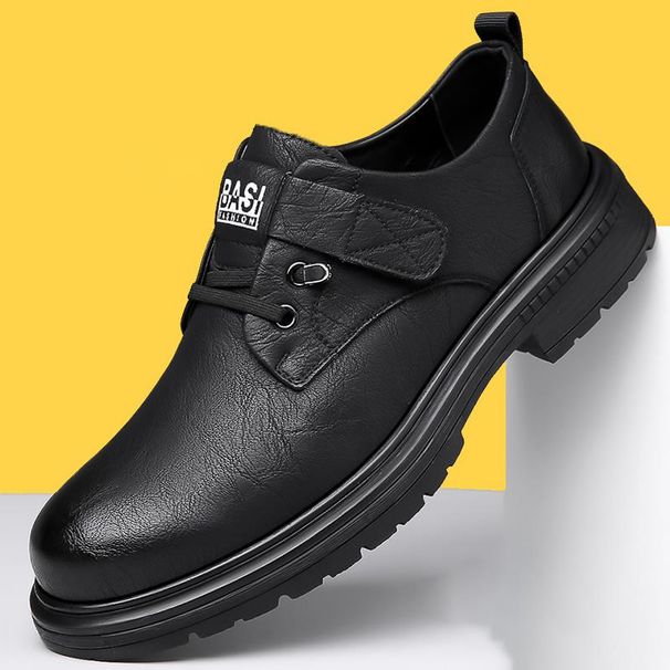 Casual Leather Fashion Trend Versatile Men's Soft Sole Breathable Light Luxury Simple Comfortable Business Work Shoes_vogvips.com