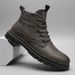 European Warm Series High-Value Spring New High-Top Work Martin Safety Black Leather Boots Outdoor Sports Men's Shoes_vogvips.com